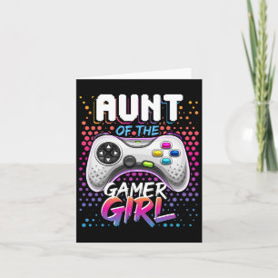 Carte De La Fille Gamer Vidéo De Jeu D'anniversaire Gif