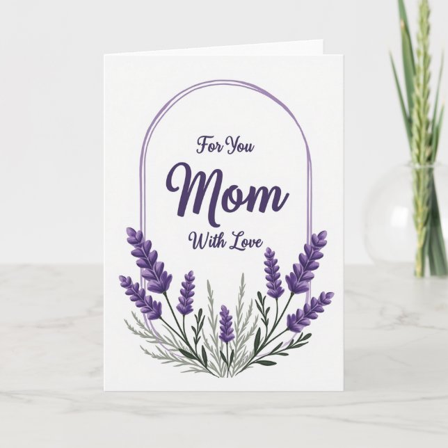 Carte de la Fleur Violette pour les Mamans (Devant)