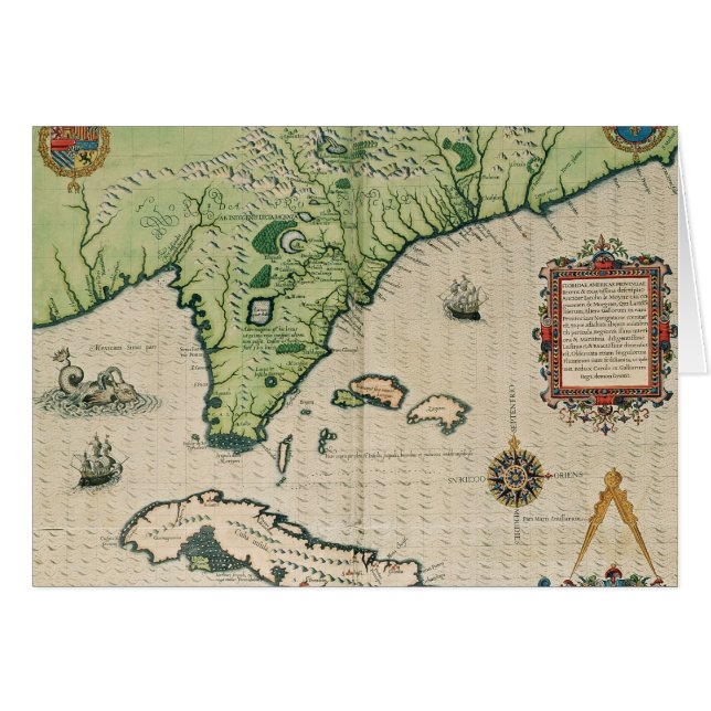 Carte de la Floride, 'de Narratio brevis (Devant horizontal)