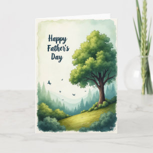 Carte de la forêt aquarelle rayée