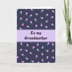 Carte de la grand-mère Floral Love