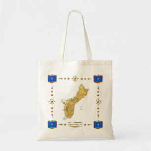 Carte de la Guam + Sac de drapeaux