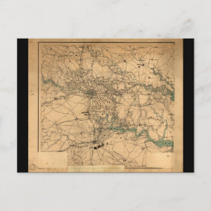 Carte de la guerre civile de Richmond et Petersbur