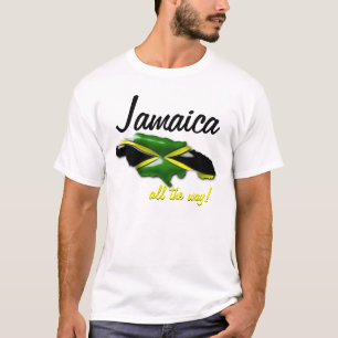 Carte de la Jamaïque complètement de T-shirt de la