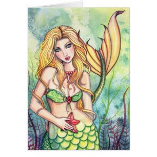 Carte de la jolie sirène par Molly Harrison