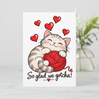 Carte de la journée de Gotcha pour chat, personnal