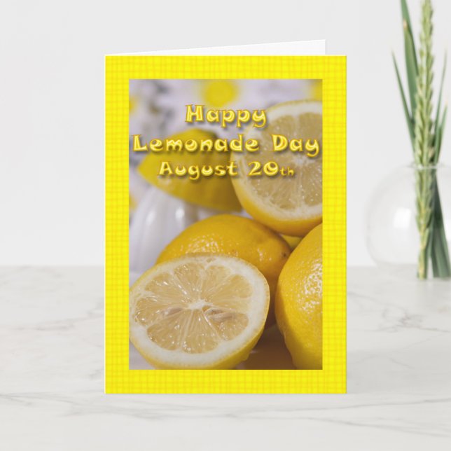 Carte de la journée de la limonade 20 août (Devant)