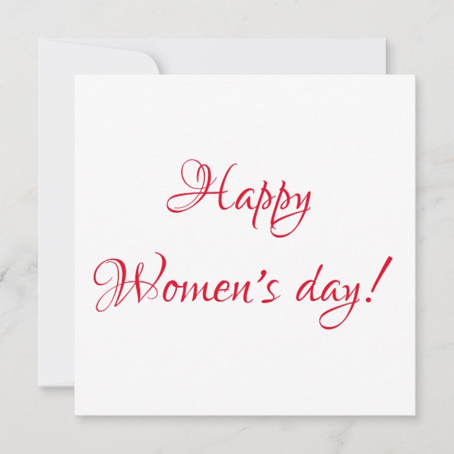 Carte de la journée des femmes (Devant)