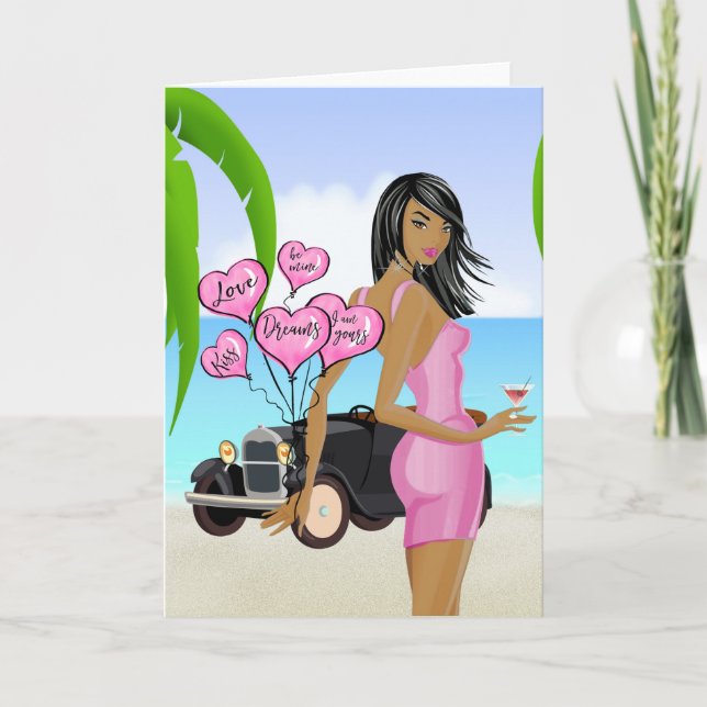 Carte de la Journée des Valentines afro-américaine (Devant)