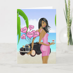 Carte de la Journée des Valentines afro-américaine