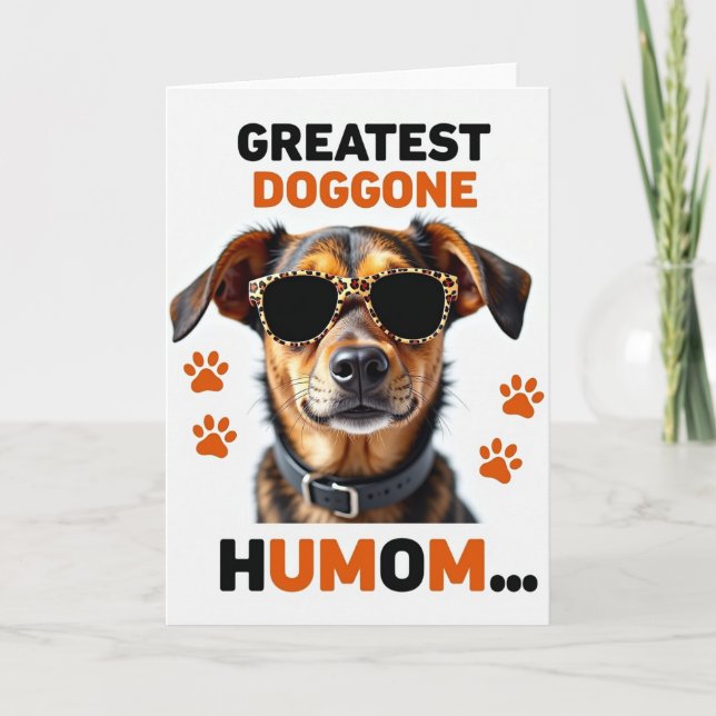 Carte de la journée du chien à lunettes (Devant)