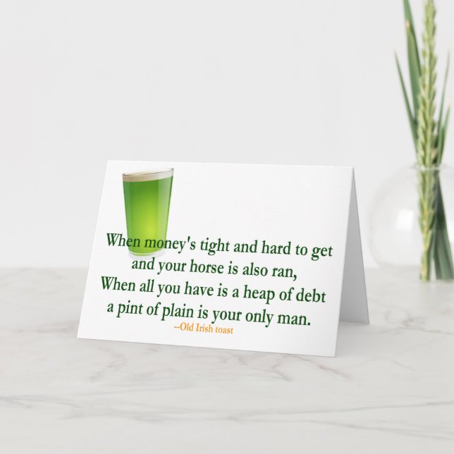 Carte de la journée St. Patrick pour le pain perdu (Devant)