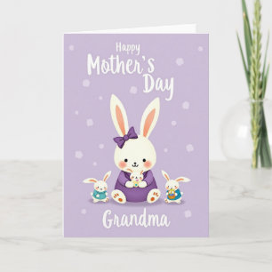 Carte de la lapine maman aimante