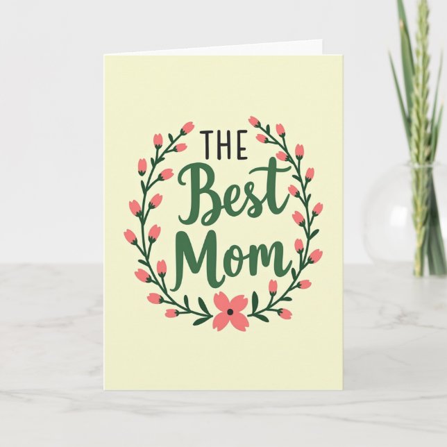 Carte de la Meilleure Maman Joie (Devant)