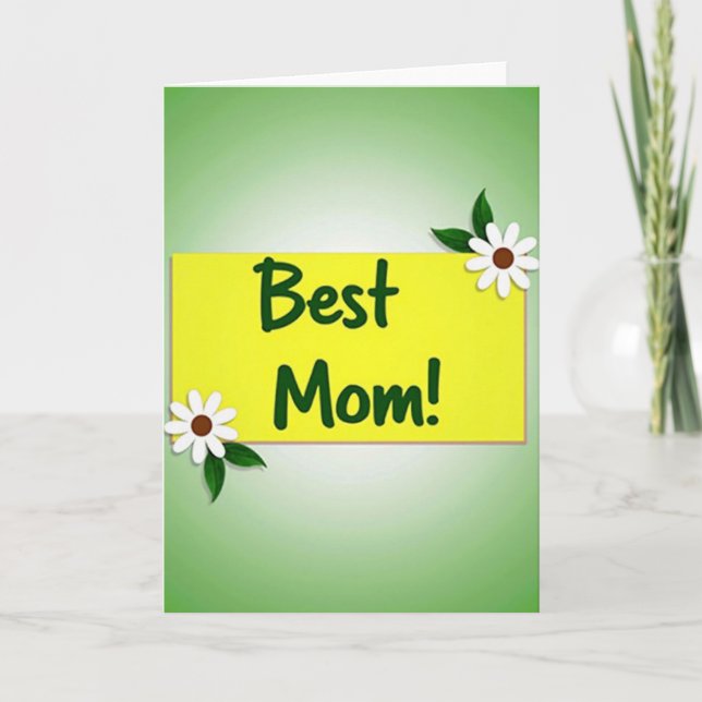 Carte de la meilleure maman verdoyante (Devant)