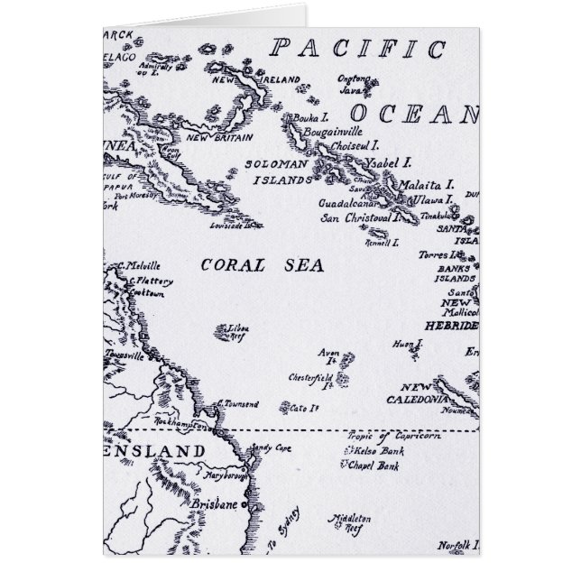 Carte de la Mélanésie (Devant)