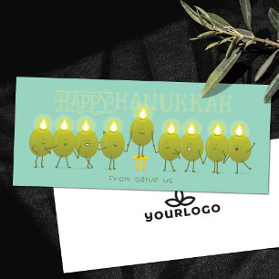 Carte de la Menorah de Hanoukka Olives Carte de