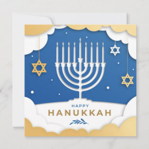 Carte de la menorah de Hanukkah