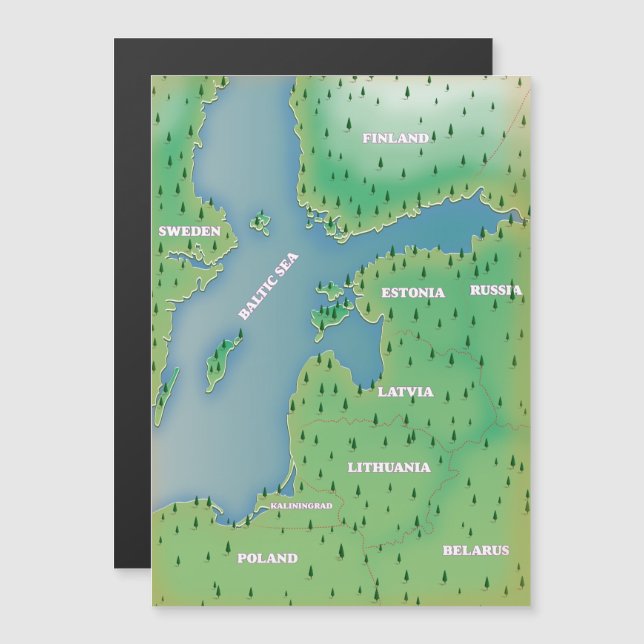 Carte de la mer Baltique (Devant / Derrière)