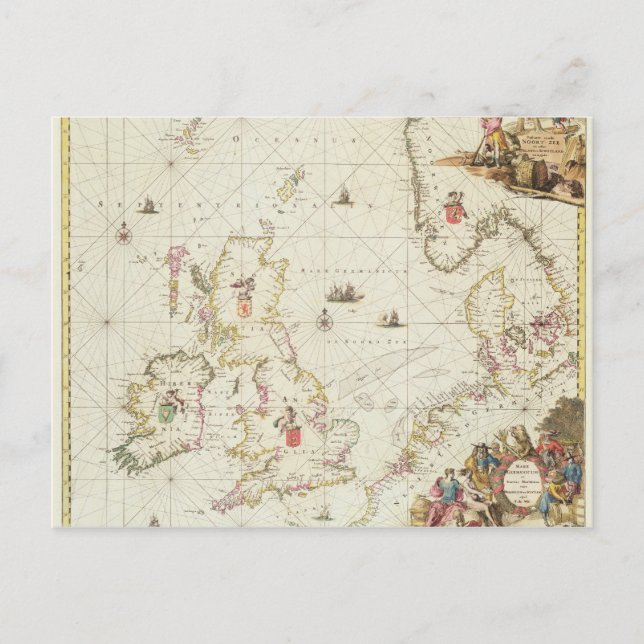 Carte de la Mer du Nord, c.1675 (Devant)