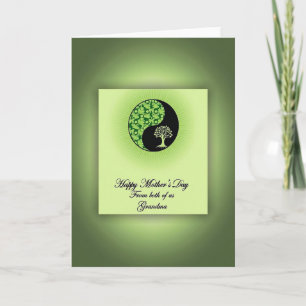 Carte de la Mère de la Feuille Verte Lumineuse