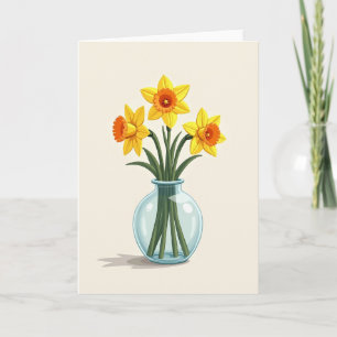 Carte de la Mère Fleur Jaune Ensoleillée