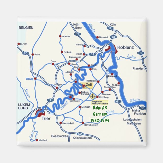 Carte de la moule avec aimant Hahn (Devant)