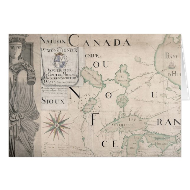 Carte de la Nouvelle-France 1699 (Devant horizontal)