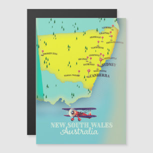Carte de la Nouvelle-Galles du Sud en Australie