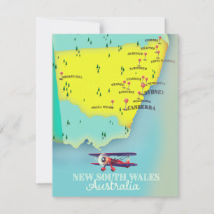 Carte de la Nouvelle-Galles du Sud en Australie