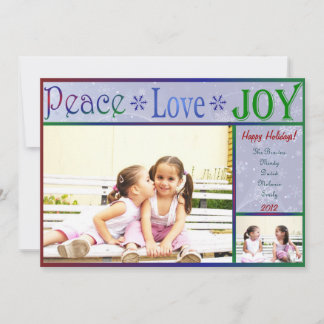 Carte de la paix love Joy Christmas