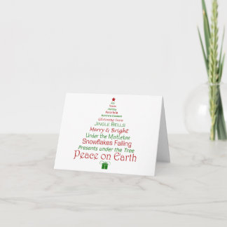 Carte de la paix sur la terre de Noël