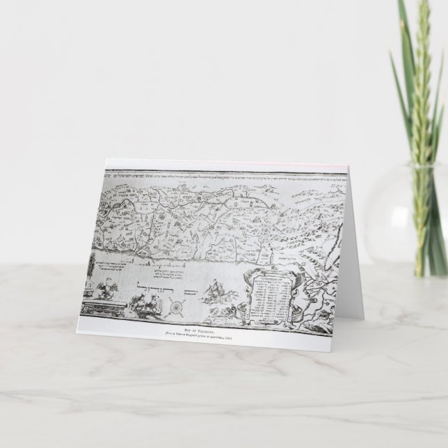 Carte de la Palestine, d'un Haggadah de pâque (Devant)