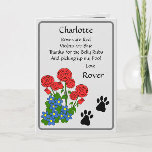Carte De la part du chien pour la Saint-Valentin ou l'an