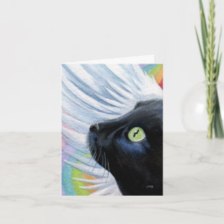 Carte de la peinture de chats Angel de fin de l'ar