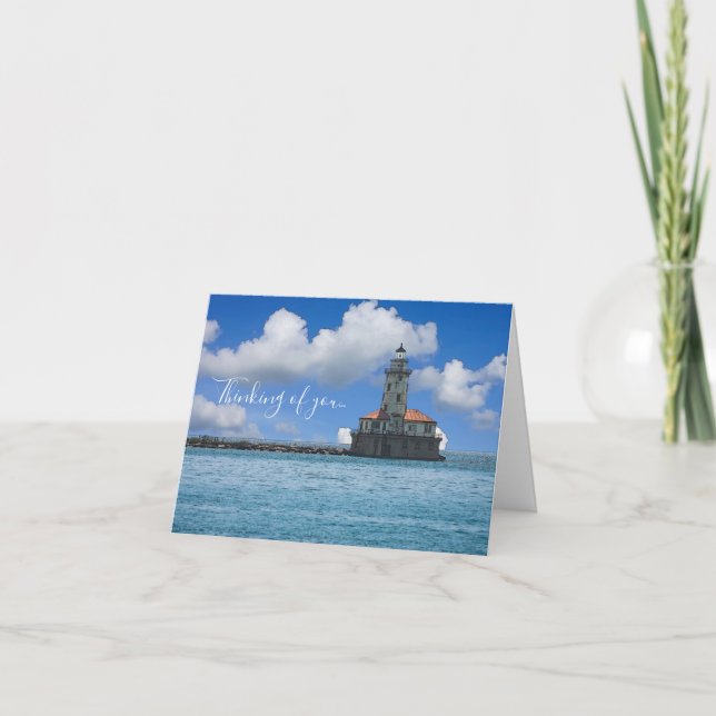 Carte de la peinture du phare du port de Chicago (Devant)