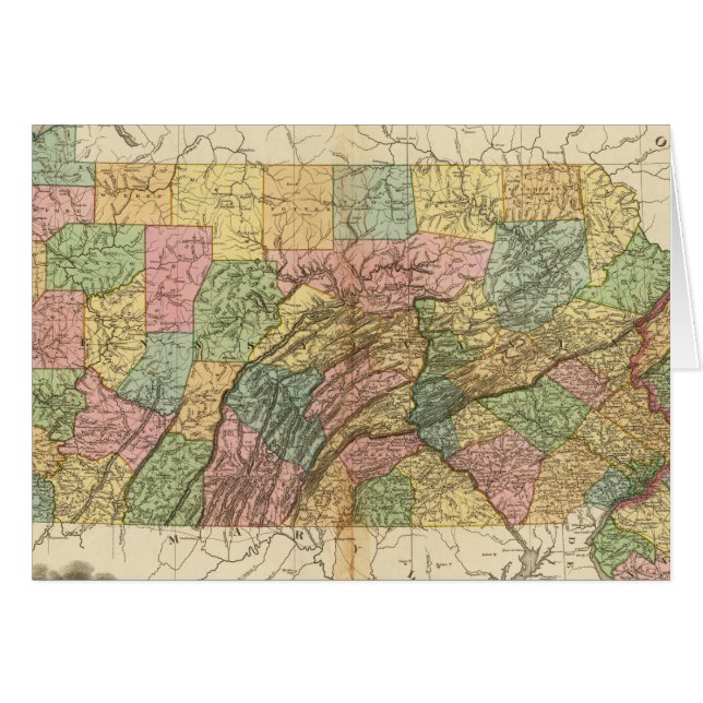 Carte de la Pennsylvanie et du New Jersey (Devant horizontal)
