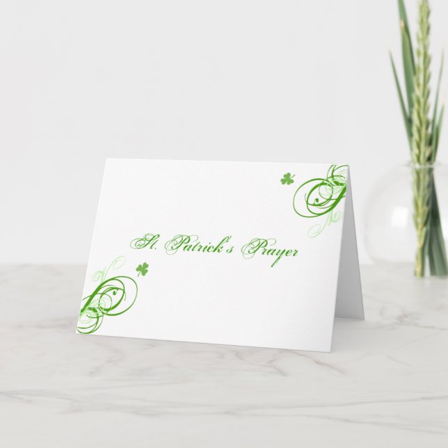 Carte de la prière de St Patrick (Devant)
