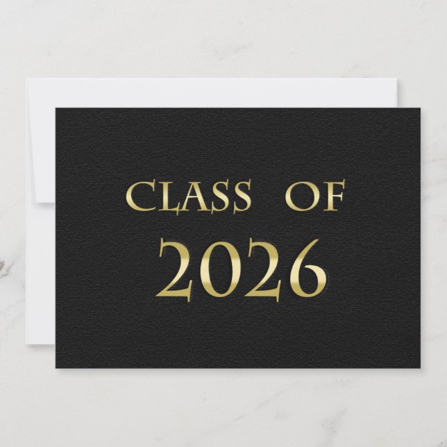 Carte de la promotion 2026 noire et or (Devant)