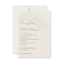 Carte de la réception Tropical Minimal Beach