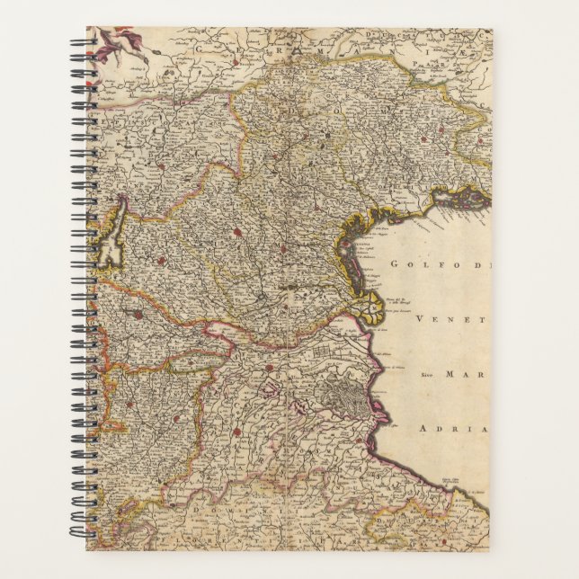 Carte de la région de Venise, Italie (Devant)