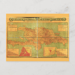 Carte de la République dominicaine et d'Haïti (190