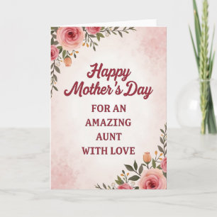 Carte de la rose tante Blush incroyable