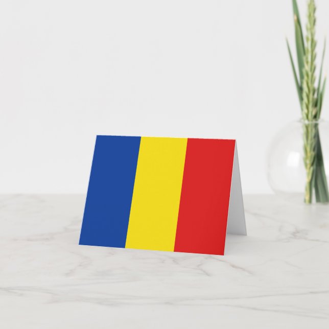 Carte de la Roumanie avec drapeau (Devant)