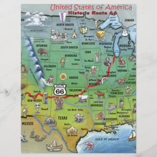 Carte de la route historique 66