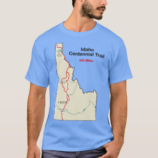 Carte de la route Idaho Centennial Trail TShirt