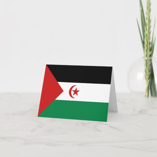 Carte de la Sahara occidental drapeau (Devant)