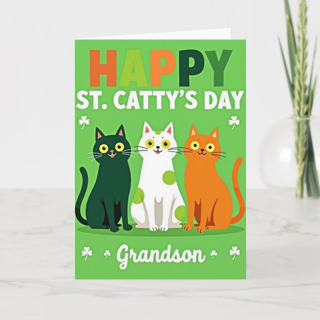 Carte de la Saint-Catty pour petit-fils (Devant)