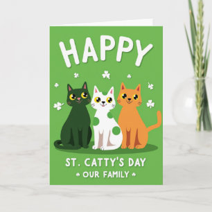 Carte de la Saint-Catty pour une famille de chats