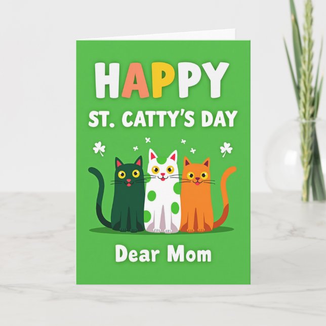 Carte de la Saint-Cattys pour chère maman (Devant)